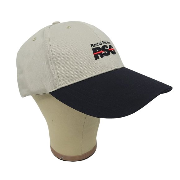 RSC Rental Services Adjustable Slide Cap Trucker Hat Khaki Black ProCorp Images - Picture 5 of 10